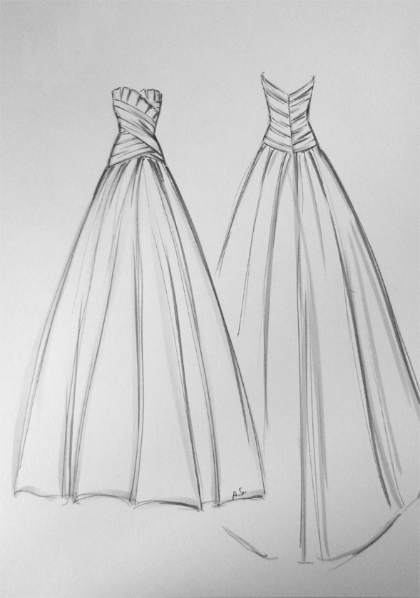 Dress design for girl sketch template